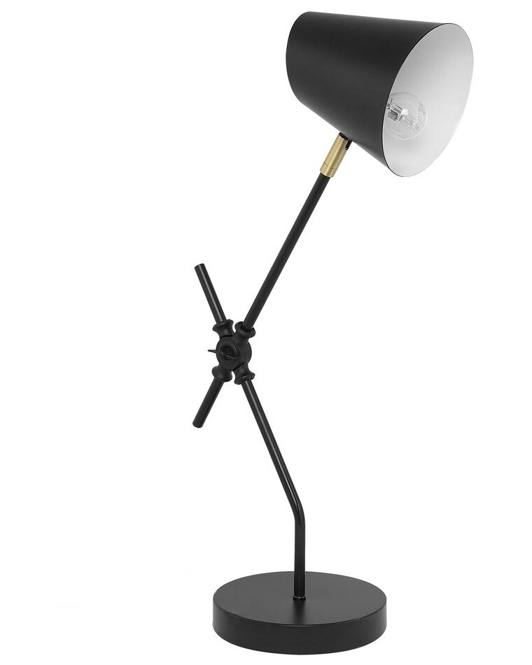 Schreibtischlampe schwarz 56 cm Glockenform HORTON_731915
