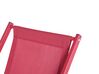 Folding Deck Chair Red LOCRI_813373