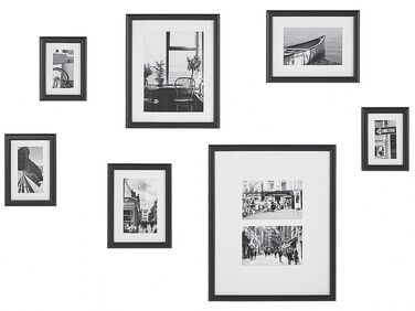 Wall Gallery of Landscapes 7 Frames Black ZINARE