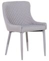Set of 2 Fabric Dining Chairs Light Grey SOLANO_700557