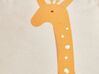 Cotton Pouffe Giraffe Motif 45 x 25 cm Beige KARTEE_908425