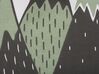 Bawełniana poduszka dla dzieci góry 60 x 50 cm zielono-czarna INDORE_790721