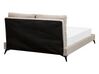 Corduroy EU Double Size Bed Taupe MELLE_882203