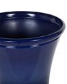 Conjunto de 2 vasos para plantas em fibra de argila azul marinho 50 x 50 x 44 cm KOKKINO_841560