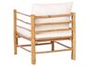 Loungeset 5-zits hoekbank met fauteuil bamboe wit CERRETO_909559