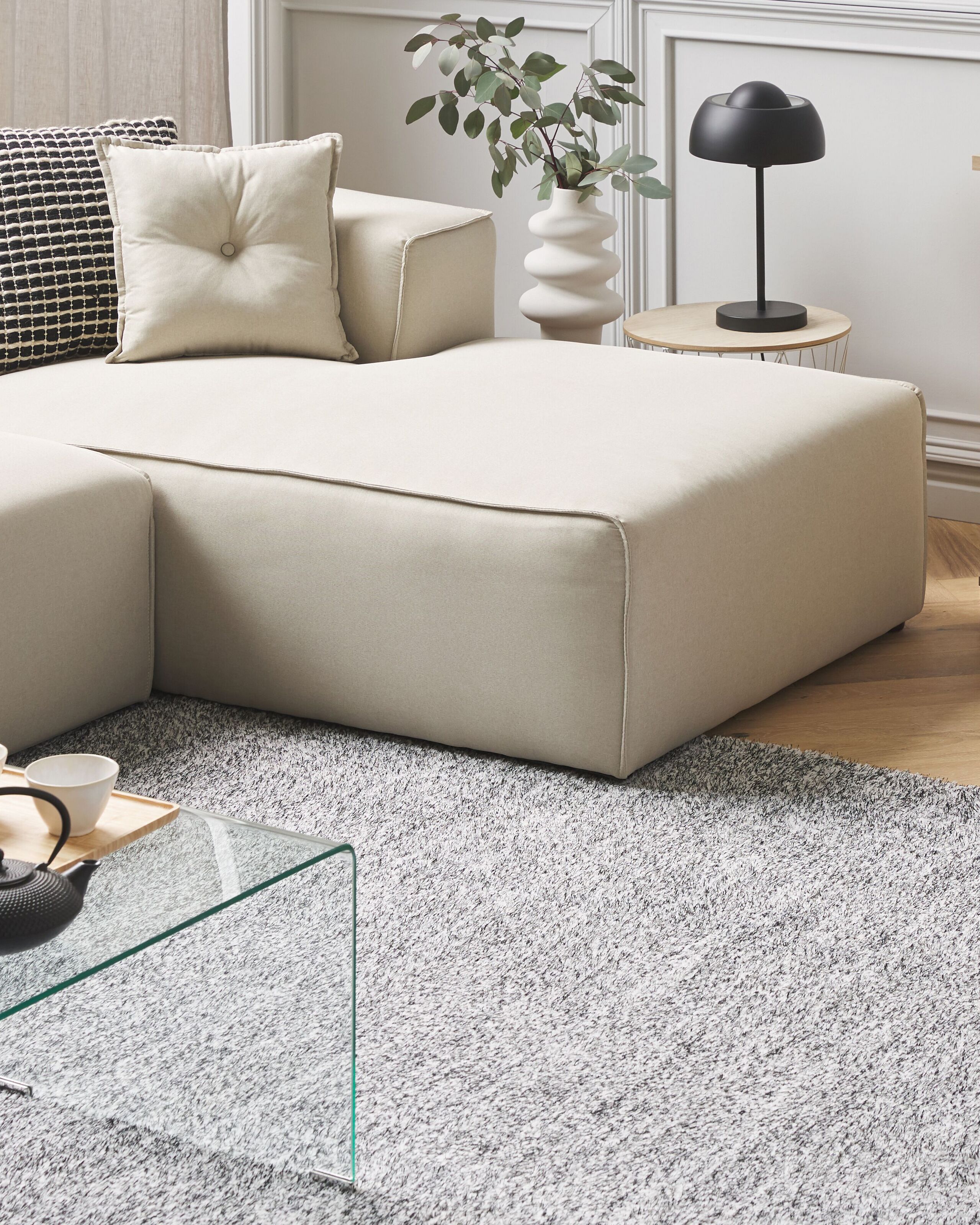 Tapete shaggy 140 x 200 cm cinzento DEMRE