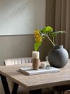 Dining Table 140 x 80 cm Light Wood with Black BRAVO_836215