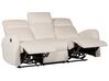 3 Seater Velvet Electric Recliner Sofa White VERDAL_904867