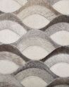 Dywan patchworkowy skórzany 140 x 200 cm brązowo-beżowy KIRCA_787180