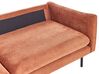 Conjunto de sofás 5 lugares com repousa-pés em tecido castanho dourado VINTERBRO_907093