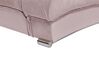 Velvet EU King Size Bed Pink LILLE_729983