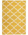 Teppich Wolle gelb 160 x 230 cm marokkanisches Muster Kurzflor SILVAN_797342