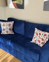 3 Seater Velvet Sofa Navy Blue FALUN_907381