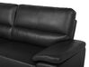 3 Seater Faux Leather Sofa Black VOGAR_729981