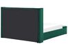 Velvet EU King Size Bed with Storage Bench Green NOYERS_834621