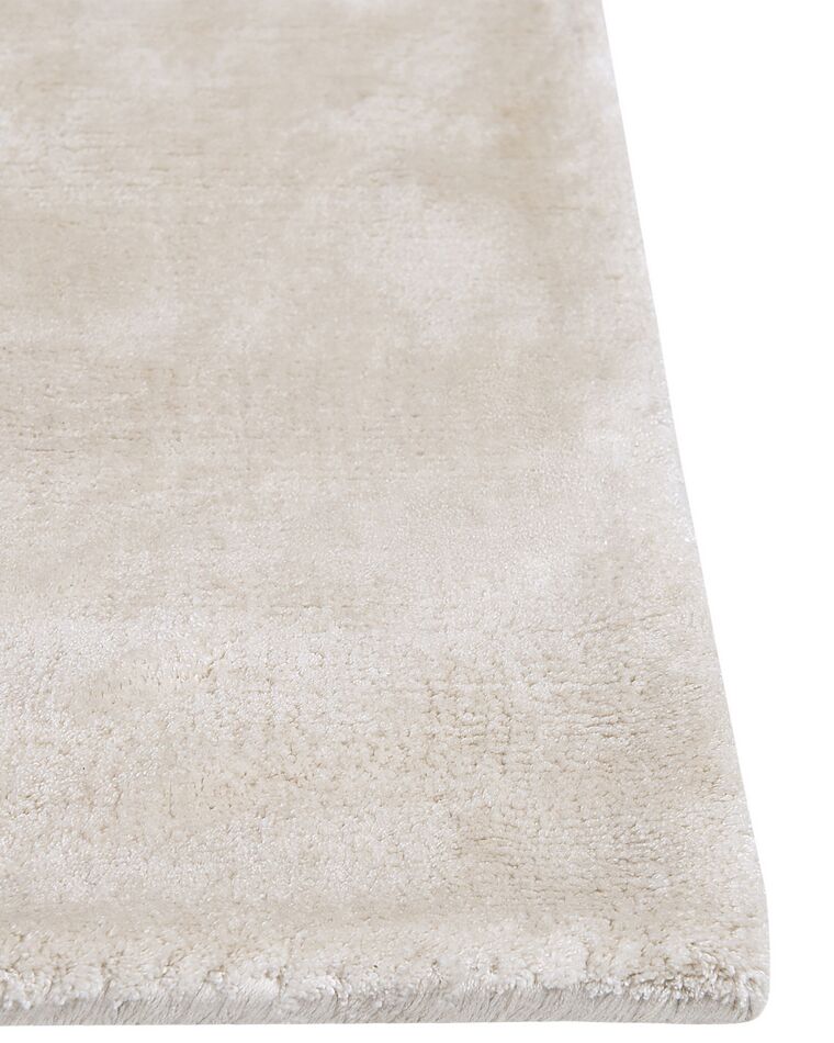 Viscose Area Rug 140 x 200 cm Light Beige GESI II | Beliani.co.uk