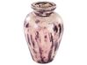 Terracotta Decorative Vase 34 cm Violet and Beige AMATHUS_850382