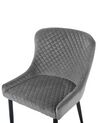Lot de 2 chaises en velours gris SOLANO_752155