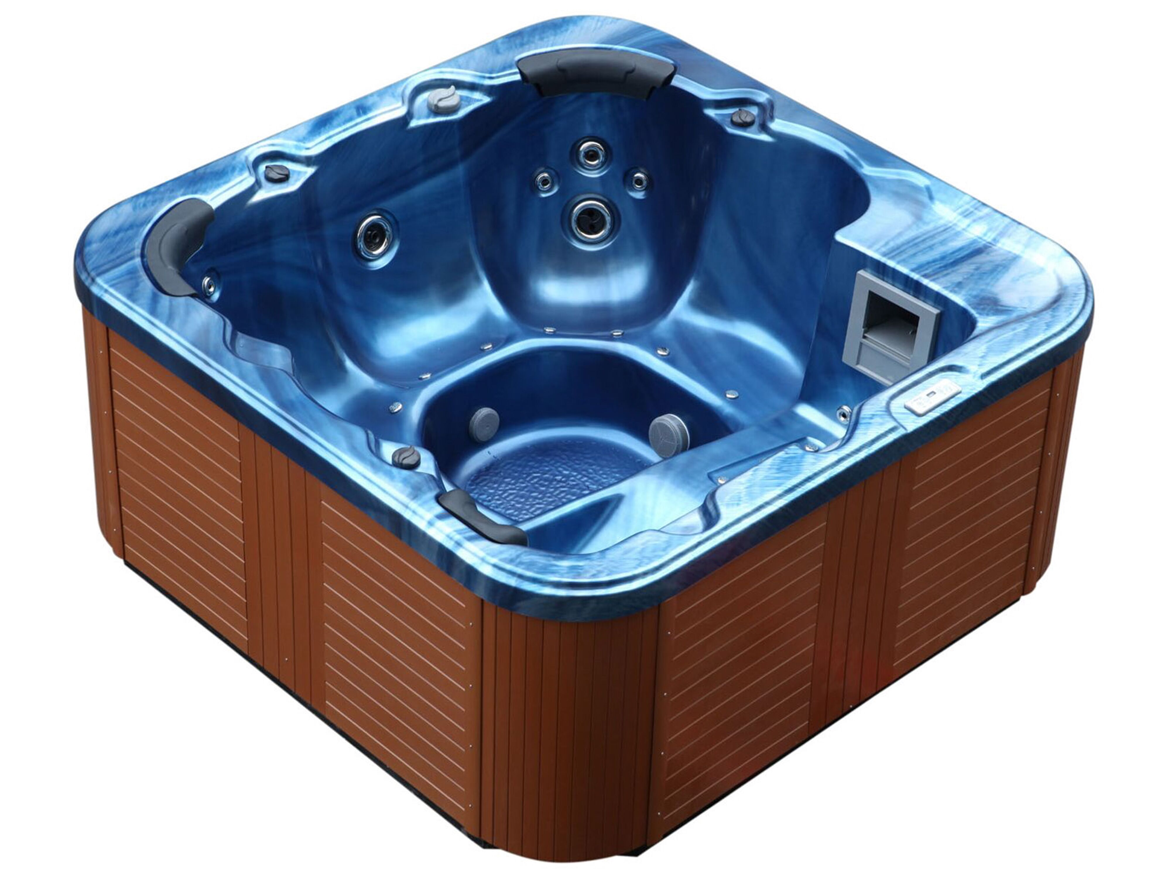 Square Hot Tub With Led Blue Sanremo Beliani Pl