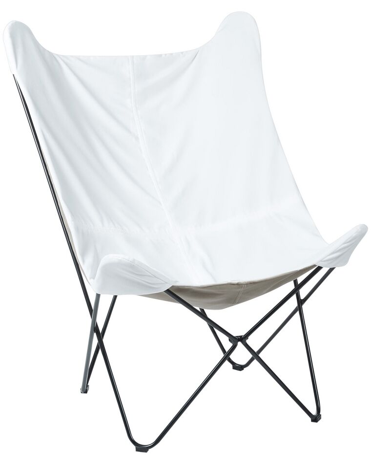 Fotel welurowy biały NYBRO_851159