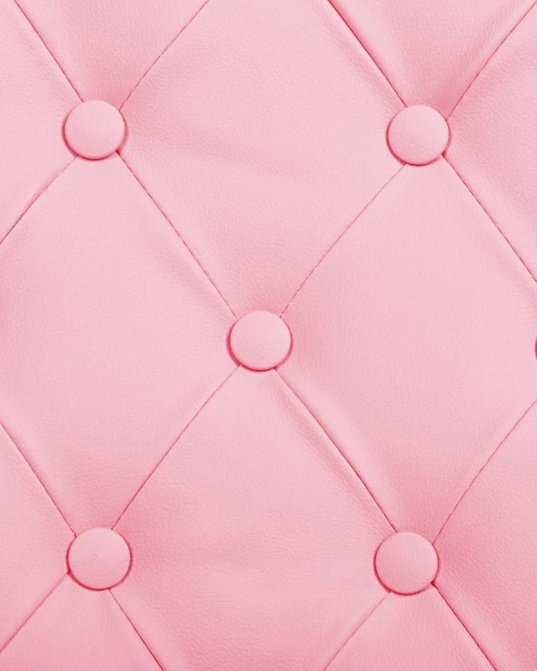 Swivel Faux Leather Office Chair Pink PRINCESS Beliani.co.uk