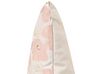 Conjunto de 2 almofadas decorativas em veludo creme e rosa 45 x 45 cm TRITELEIA _857801