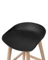 	Conjunto de 2 sillas de bar negro/madera clara MICCO_731958