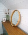 Rattanowe okrągłe lustro ścienne ⌀ 60 cm naturalne BARUNG_871015