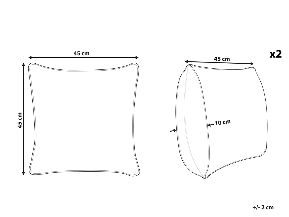 Cojin multirayas tejidas 45x45 imitación lino con relleno incluido