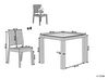 Conjunto de jardín mesa y 4 sillas gris FOSSANO_808666