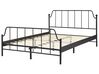 Łóżko metalowe 140 x 200 cm czarne MAURESSAC_902725