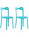 Lot de 2 chaises de jardin bleu turquoise CAMOGLI_810804