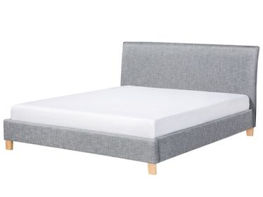 Čalúnená posteľ 180 x 200 cm sivá SENNEZ