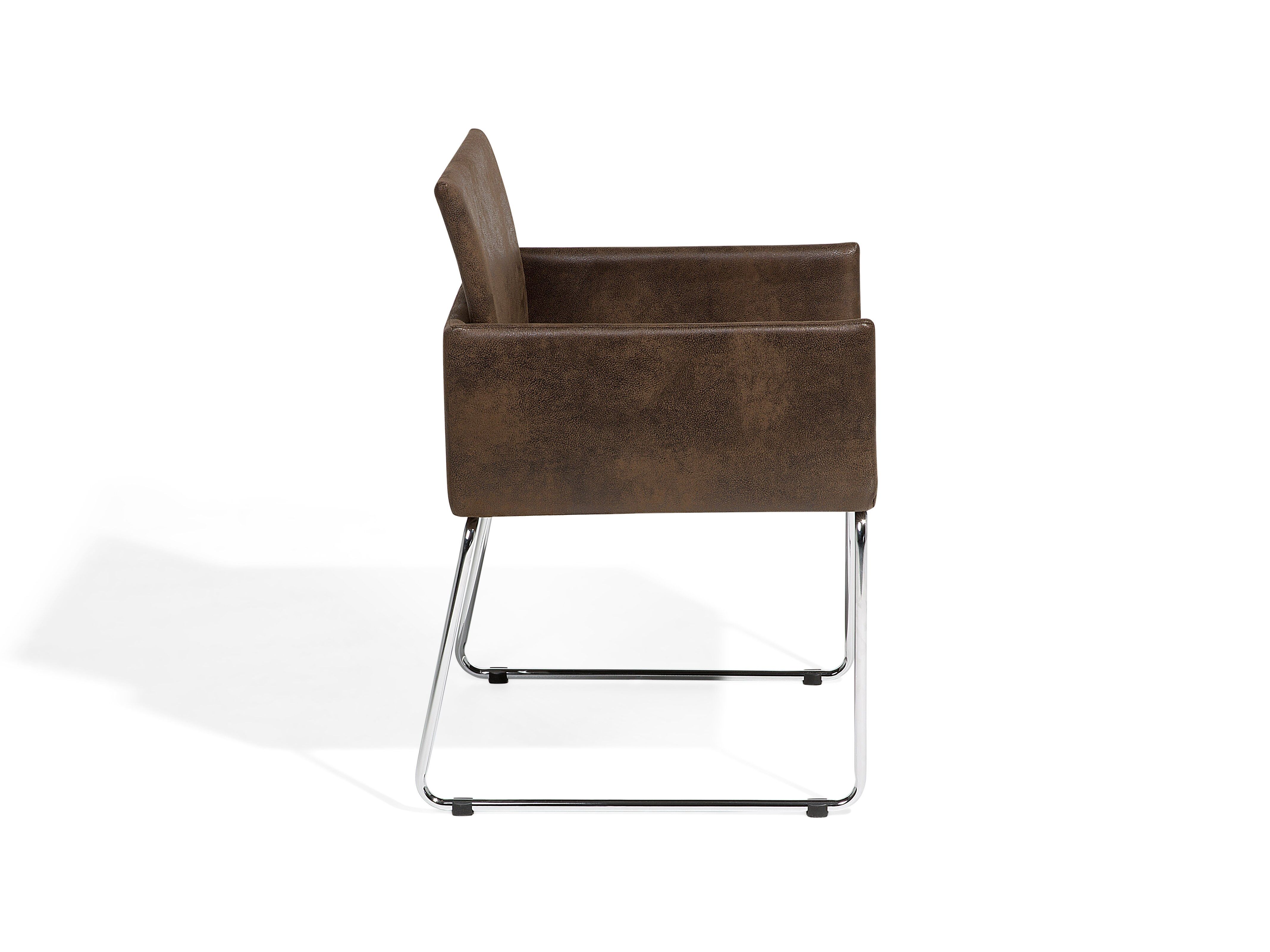 Esszimmerstuhl dunkelbraun 2er Set GOMEZ | Beliani.de