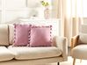 Set of 2 Cushions 45 x 45 cm Pastel Pink JASMINE_914062