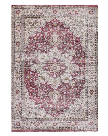 Teppich mehrfarbig orientalisches Muster 140 x 200 cm Kurzflor ARHAVI