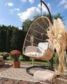 PE Rattan Hanging Chair with Stand Natural CASOLI_771058