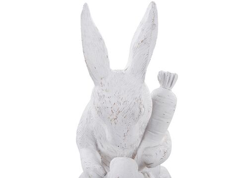 Garden Statue Rabbits White Kobe Beliani No Garden Statue Rabbits White Kobe, Rabbit Garden Statues Australia