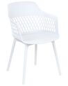 Sæt med 2 spisebordsstole hvid ALMIRA_861895