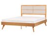 Bett heller Holzfarbton / beige Lattenrost 160 x 200 cm POISSY_912603
