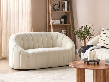 2 Seater Velvet Sofa Off-White MALUNG