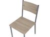 Zestaw do jadalni stół i 4 krzesła jasne drewno z białym BLUMBERG_785959