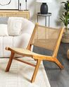 Wooden Chair with Rattan Braid Light Wood MIDDLETOWN_848263