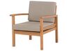 Lounge Set zertifiziertes Holz hellbraun 4-Sitzer Auflagen taupe MANILA_803053