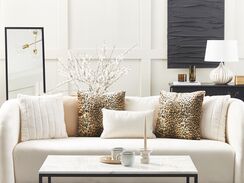 Ruskea keinoturkis koristetyynysetti leopardikuviolla 45 x 45 cm 2 kpl FOXTAIL Ruskea keinoturkis koristetyynysetti leopardikuviolla 45 x 45 cm 2 kpl FOXTAIL