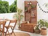 Zahradní lavice z akátového dřeva s úložným prostorem a stěnou 80 cm MATINO_813102