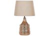 Ceramic Table Lamp Golden Brown WARI _822876