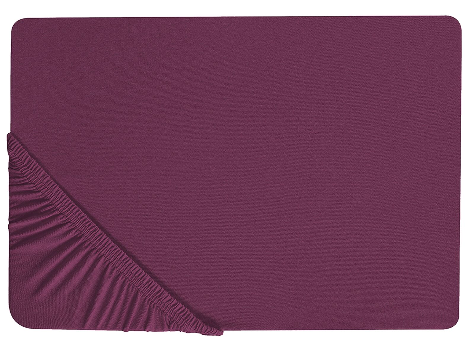 Stræklagen 90 x 200 cm bordeaux rød bomuld JANBU | Beliani.dk