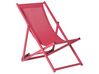 Skladacia plážová stolička červená LOCRI_813369