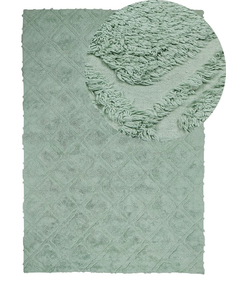 Zöld pamutszőnyeg 140 x 200 cm HATAY_840416